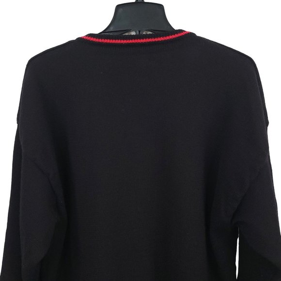 Vintage Titleist Corbin XCR Golf Sweater Mens L Wool V Neck Long Sleeve Black - Picture 6 of 12